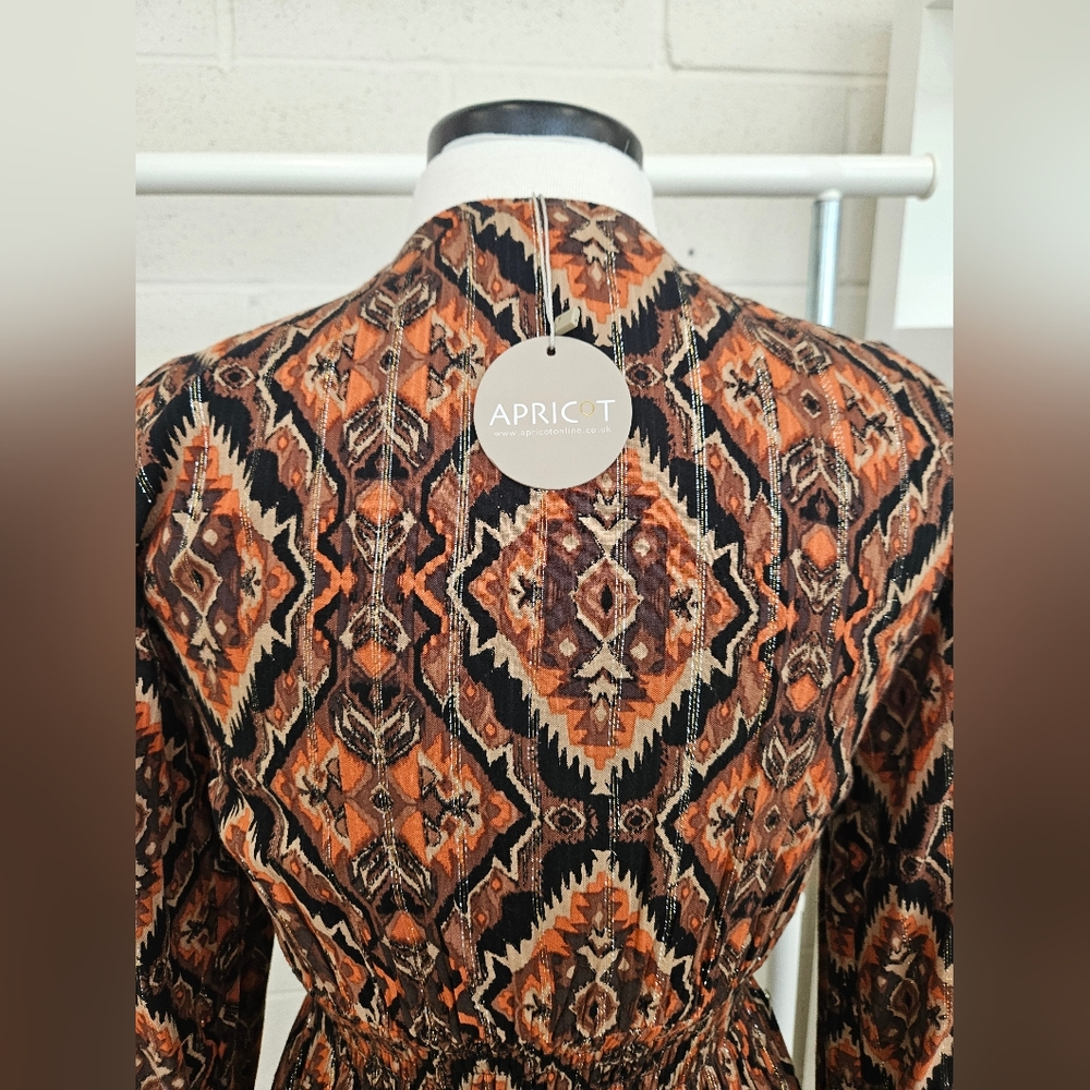 Ikat Dress With Metallic Thread - Picture 9 of 16